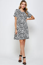 Load image into Gallery viewer, Stretchy Missy Dress Short Sleeve Print-7004BN-SRP1-W289 - Jostar Online