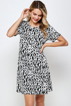 Load image into Gallery viewer, Stretchy Missy Dress Short Sleeve Print-7004BN-SRP1-W289 - Jostar Online