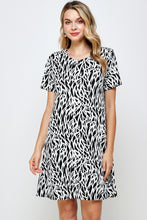 Load image into Gallery viewer, Stretchy Missy Dress Short Sleeve Print, 7004BN-SRP1-W289 - Jostar Online
