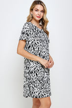 Load image into Gallery viewer, Stretchy Missy Dress Short Sleeve Print-7004BN-SRP1-W289 - Jostar Online