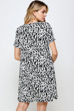 Load image into Gallery viewer, Stretchy Missy Dress Short Sleeve Print-7004BN-SRP1-W289 - Jostar Online