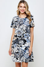 Load image into Gallery viewer, Stretchy Missy Dress Short Sleeve Print-7004BN-SRP1-W293 - Jostar Online