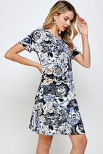 Load image into Gallery viewer, Stretchy Missy Dress Short Sleeve Print-7004BN-SRP1-W293 - Jostar Online