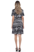 Load image into Gallery viewer, Women's Stretchy Missy Dress Short Sleeve Print-7004BN-SRP1-W901 - Jostar Online