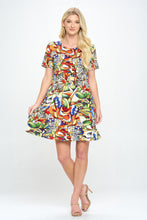 Load image into Gallery viewer, Print Missy Dress Short Sleeve-7004BN-SRP1-W329