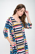 Load image into Gallery viewer, HIT V-Neck Long Dress W/Pocket-7085HT-QRP1-K-W358