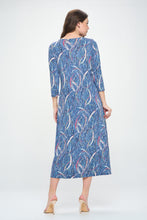 Load image into Gallery viewer, HIT V-Neck Long Dress W/Pocket-7085HT-QRP1-K-W386