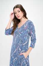 Load image into Gallery viewer, HIT V-Neck Long Dress W/Pocket-7085HT-QRP1-K-W386