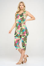Load image into Gallery viewer, Two-Piece Sleeveless Top & Capri Pant Set-9002BN-TRP1-W311 - Jostar Online