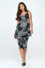 Load image into Gallery viewer, Two-Piece Sleeveless Top & Capri Pant Set-9002BN-TRP1-W325