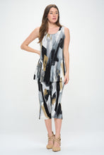 Load image into Gallery viewer, Two-Piece Sleeveless Top & Capri Pant Set-9002BN-TRP1-W379