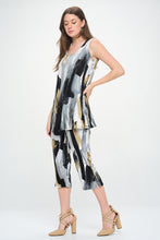 Load image into Gallery viewer, Two-Piece Sleeveless Top & Capri Pant Set-9002BN-TRP1-W379