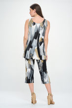 Load image into Gallery viewer, Two-Piece Sleeveless Top & Capri Pant Set-9002BN-TRP1-W379