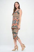 Load image into Gallery viewer, Two-Piece Sleeveless Top & Capri Pant Set-9002BN-TRP1-W381