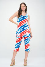 Load image into Gallery viewer, Two-Piece Sleeveless Top & Capri Pant Set-9002BN-TRP1-W384