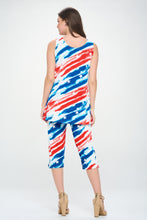 Load image into Gallery viewer, Two-Piece Sleeveless Top & Capri Pant Set-9002BN-TRP1-W384