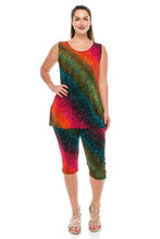 Load image into Gallery viewer, Jostar Women's Stretchy Tank Capri Pant Set Print, 902BN-TP-W182 - Jostar Online
