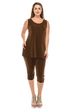 Load image into Gallery viewer, Jostar Women's Stretchy Tank Capri Pant Set, 902BN-T - Jostar Online