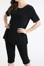 Load image into Gallery viewer, Women's Stretchy Capri Pant Set Short Sleeve-9003BN-SRS1 - Jostar Online