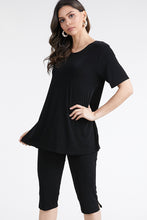 Load image into Gallery viewer, Women's Stretchy Capri Pant Set Short Sleeve-9003BN-SRS1 - Jostar Online