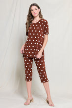 Load image into Gallery viewer, Two-Piece Short Sleeve Top & Capri Pant Set- 9003BN-SRP1-W360