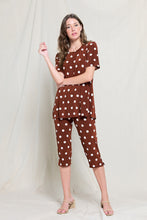 Load image into Gallery viewer, Two-Piece Short Sleeve Top & Capri Pant Set- 9003BN-SRP1-W360