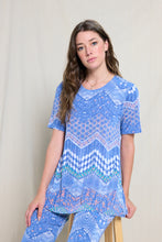 Load image into Gallery viewer, Two-Piece Short Sleeve Top & Capri Pant Set- 9003BN-SRP1-W362