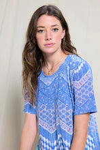 Load image into Gallery viewer, Two-Piece Short Sleeve Top & Capri Pant Set- 9003BN-SRP1-W362