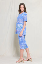 Load image into Gallery viewer, Two-Piece Short Sleeve Top & Capri Pant Set- 9003BN-SRP1-W362
