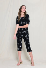 Load image into Gallery viewer, Two-Piece Short Sleeve Top & Capri Pant Set- 9003BN-SRP1-W369