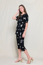 Load image into Gallery viewer, Two-Piece Short Sleeve Top & Capri Pant Set- 9003BN-SRP1-W369