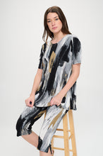 Load image into Gallery viewer, Two-Piece Short Sleeve Top & Capri Pant Set- 9003BN-SRP1-W379