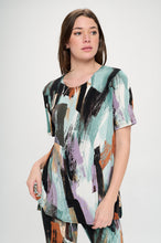 Load image into Gallery viewer, Two-Piece Short Sleeve Top & Capri Pant Set- 9003BN-SRP1-W379