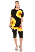 Load image into Gallery viewer, Jostar Women's Stretchy Capri Pant Set Short Sleeve Print, 903BN-SP-W113 - Jostar Online