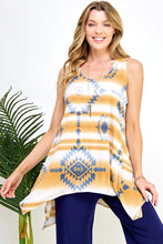 Load image into Gallery viewer, Sunset Southwest HIT Shark Bite Hem Tank- 2057HT-TRP1-W365