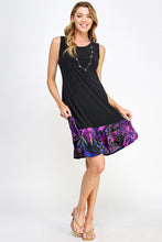 Load image into Gallery viewer, Graceful Contrast Sleeveless Round Neckline Dress-7083HT-TRP1-C-W207