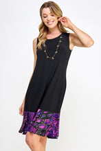 Load image into Gallery viewer, Graceful Contrast Sleeveless Round Neckline Dress-7083HT-TRP1-C-W207