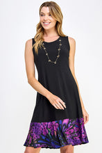 Load image into Gallery viewer, Graceful Contrast Sleeveless Round Neckline Dress-7083HT-TRP1-C-W207