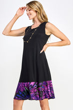 Load image into Gallery viewer, Graceful Contrast Sleeveless Round Neckline Dress-7083HT-TRP1-C-W207