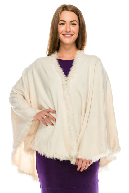 Faux Fur Poncho-703