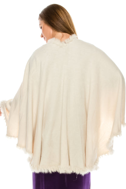 Faux Fur Poncho-703