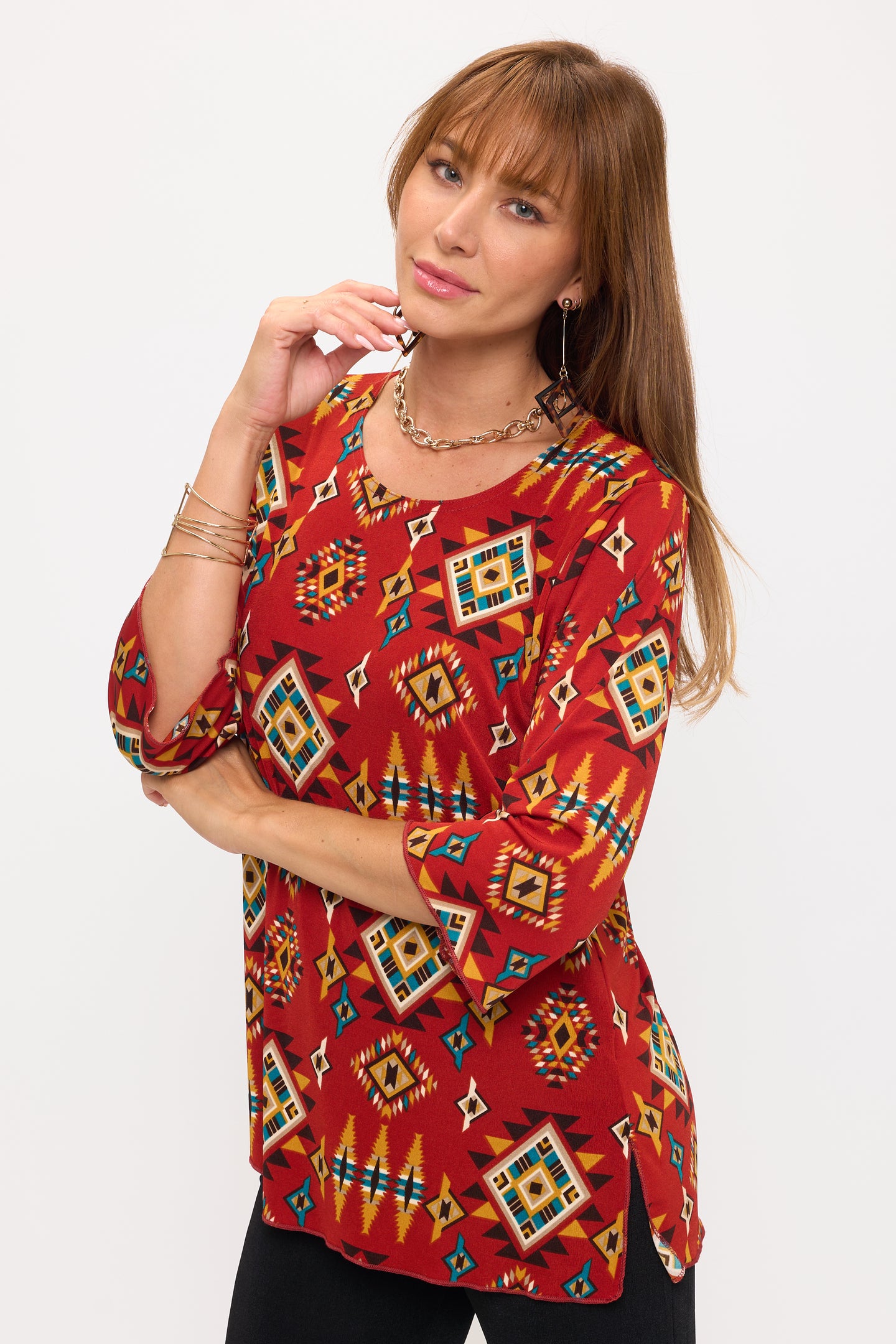 Merrow Sleeve Three Quarter Sleeve-1058BN-QRP1-W497