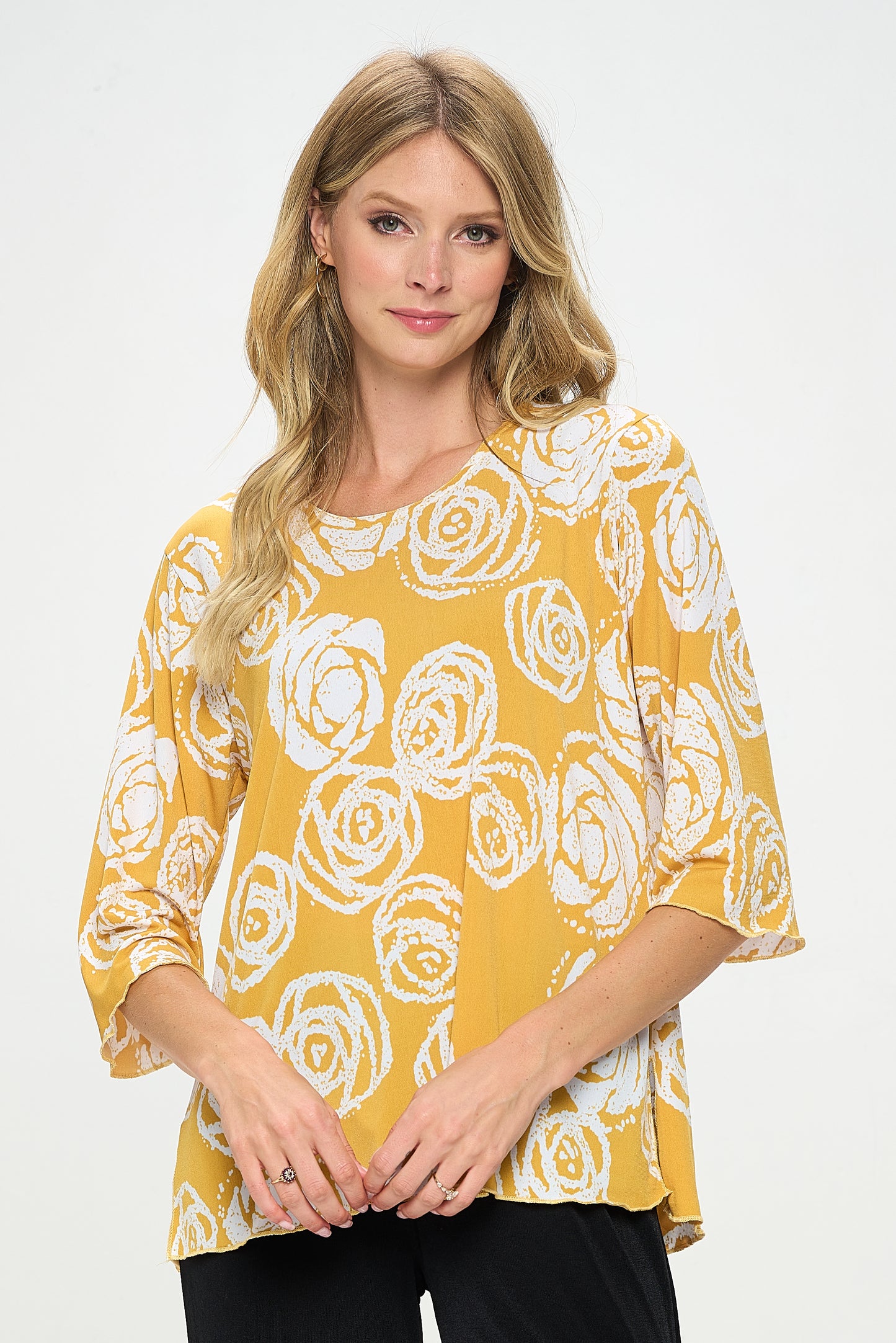 Plus Size HITMerrow Top Quarter Sleeve -1058HT-QXP1-W342