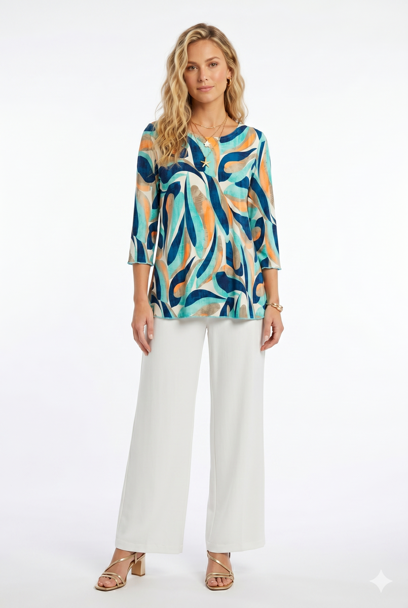 Plus Size HIT Merrow Top-1058HT-QXP1-W507