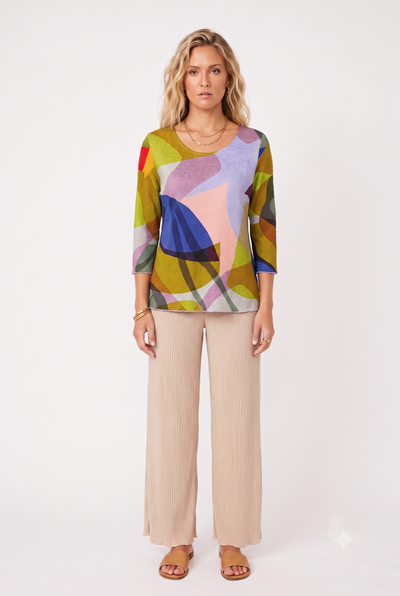 Venechia Pleated Merrow Top-1058VP-QRD1-D021