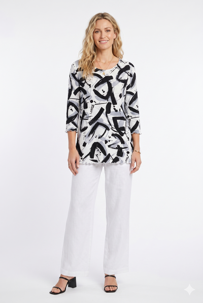 Venechia Pleated Merrow Top-1058VP-QRP1-W527 - Jostar Online