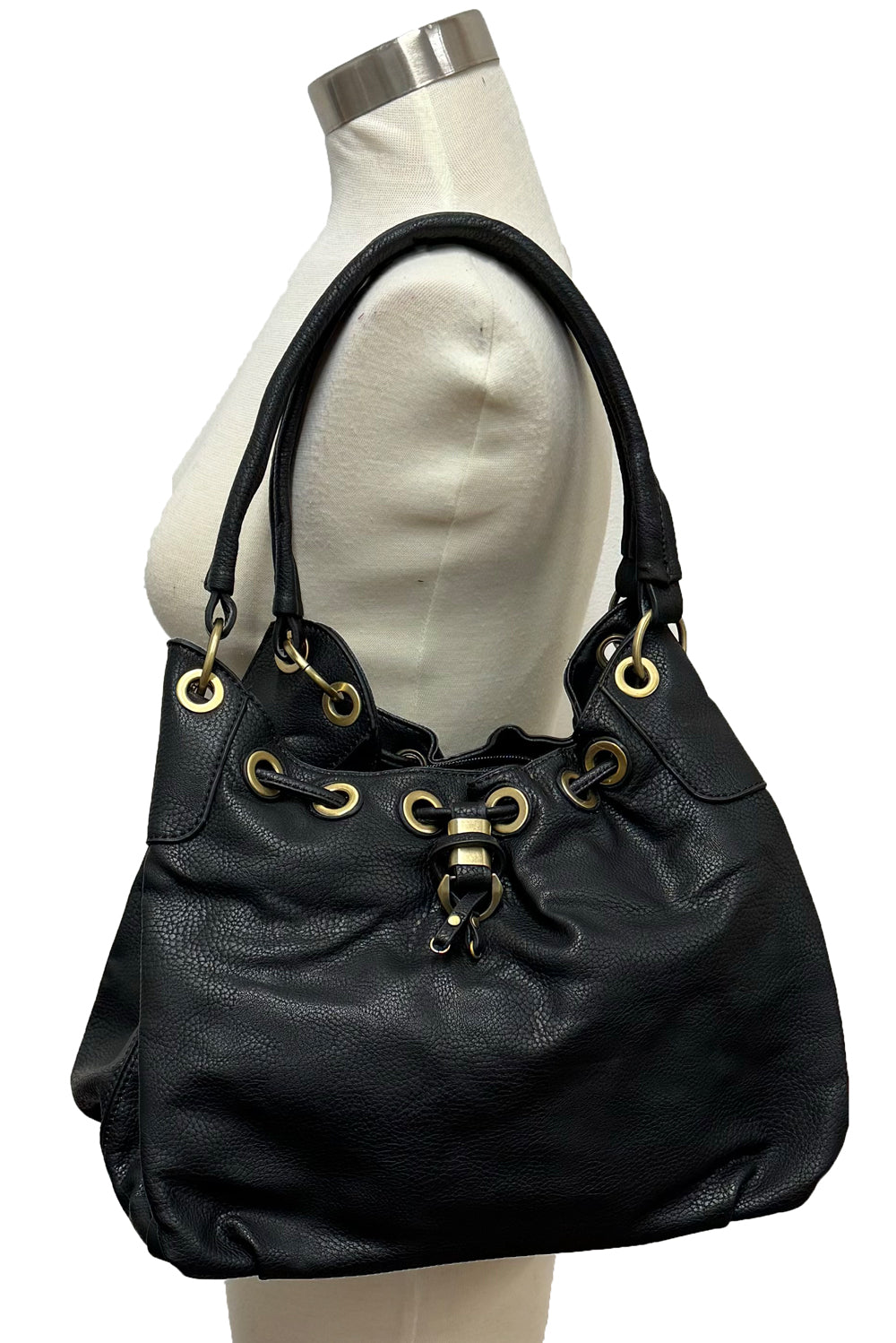 Faux Leather Shoulder Bag