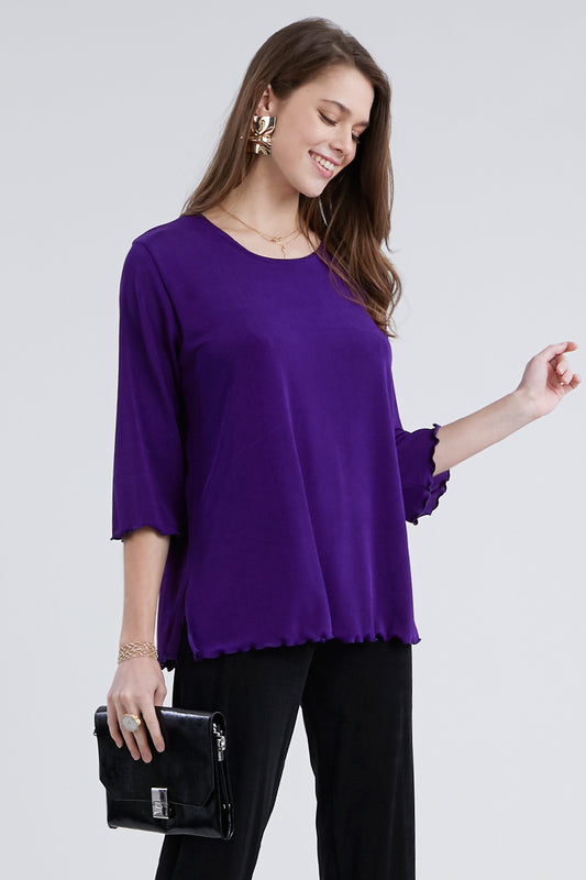 Stretch Merrow Quarter Sleeve Top-1058BN-QRS1