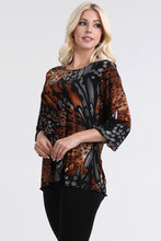 Load image into Gallery viewer, Plus Size Stretchy Merrow Top Quarter Sleeve -1058BN-QXP1-W207 - Jostar Online
