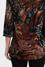 Load image into Gallery viewer, Plus Size Stretchy Merrow Top Quarter Sleeve -1058BN-QXP1-W207 - Jostar Online
